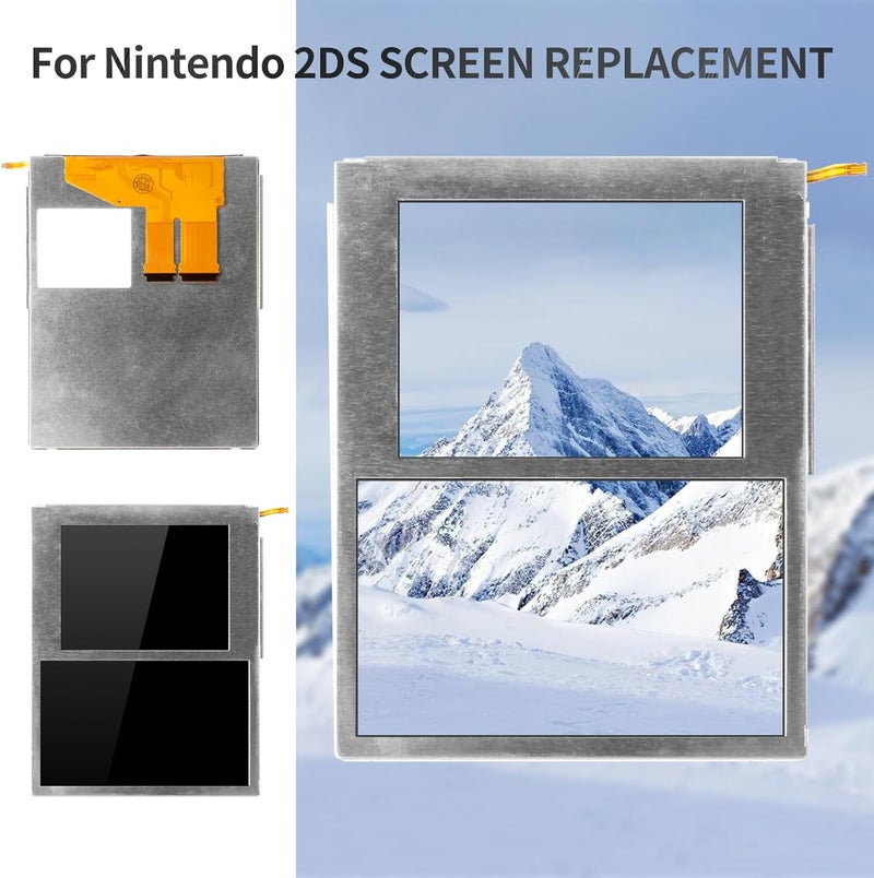 BEXUPULL for Nintendo 2DS Screen Replacement for Nintendo 2DS LCD Screen Repair Kit for Nintendo 2DS Display Replacement Black (Without Touch Digitizer) - Image 2